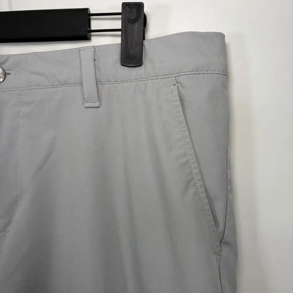 Adidas Performance Golf Shorts Mens Size 35 Light Gray Grip Waist 10” Inseam